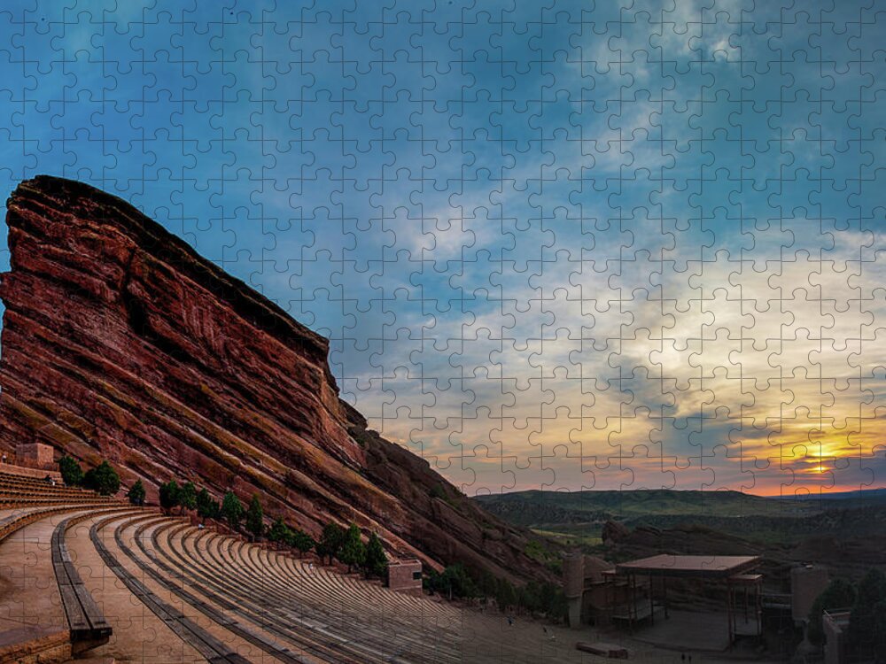 Red Rocks Jigsaw Puzzle featuring the photograph Red Rocks Sunrise by Chuck Rasco Photography