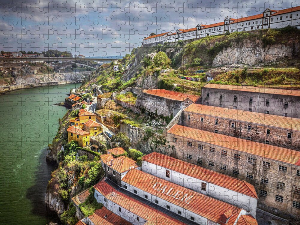 Vila Nova De Gaia Jigsaw Puzzle featuring the photograph Red Roofs of Porto by Carol Japp