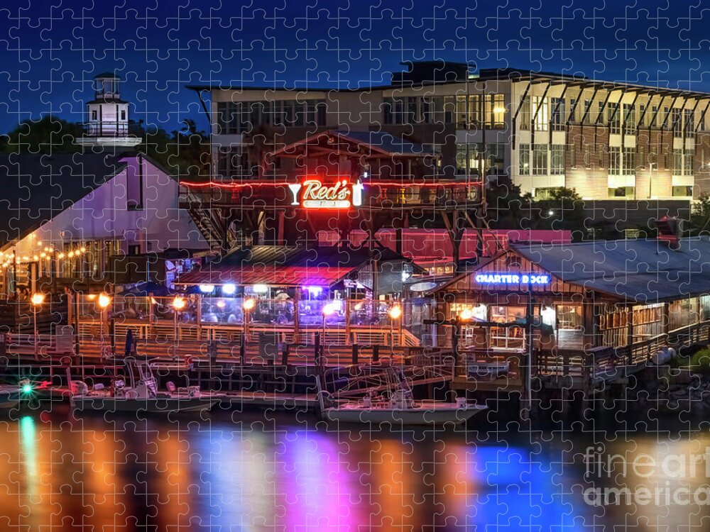 Reds Ice House Jigsaw Puzzle featuring the photograph Red's on Shem Creek by Shelia Hunt