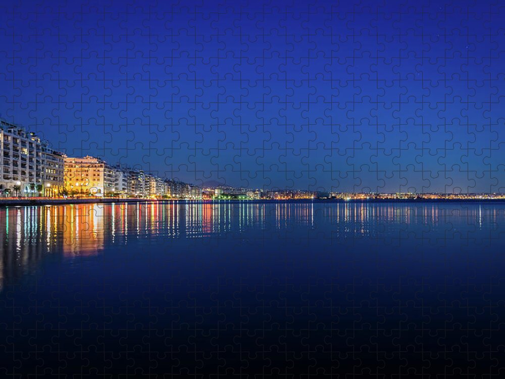Thessaloniki Jigsaw Puzzle featuring the photograph Reflection of Thessaloniki city centre by Alexios Ntounas