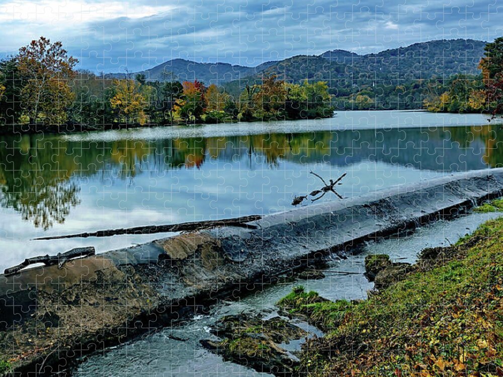 Lake Jigsaw Puzzle featuring the photograph Reflections at Beaver Lake by Allen Nice-Webb