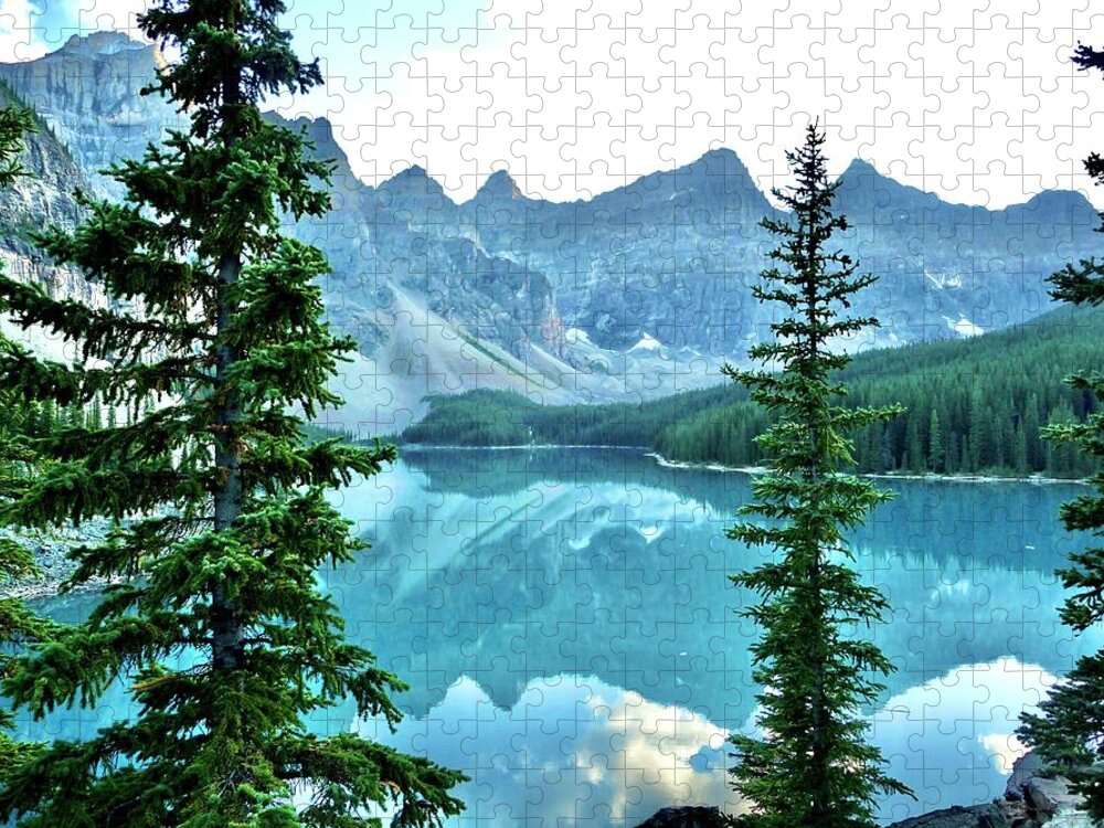 Canada Jigsaw Puzzle featuring the photograph Reflections at Moraine Lake by Tanya White