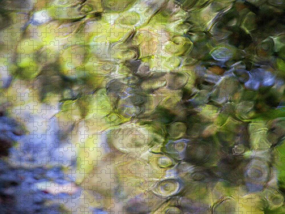 Reflective Abstract Water Jigsaw Puzzle featuring the photograph Reflective abstract water by Donald Kinney