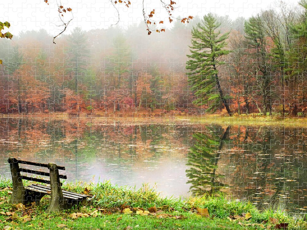 Sunrise Jigsaw Puzzle featuring the photograph Relaxing Autumn Beauty Landscape by Christina Rollo