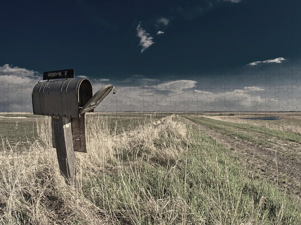 Abandoned Jigsaw Puzzle featuring the photograph Return to Sender - a mailbox at an abandoned rural farm homestead by Peter Herman