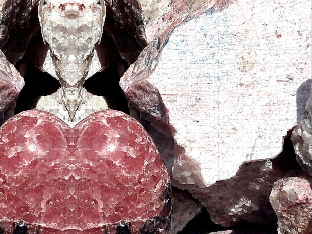 Rhodonite Jigsaw Puzzle featuring the photograph Rhodonite Shield by Stephenie Zagorski