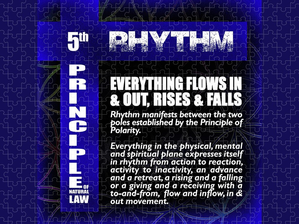 8 Natural Law Principles Jigsaw Puzzle featuring the digital art Rhythm by Az Jackson