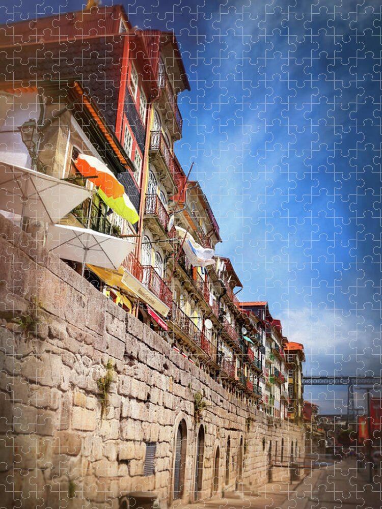 Porto Jigsaw Puzzle featuring the photograph Ribeira District of Porto Portugal by Carol Japp