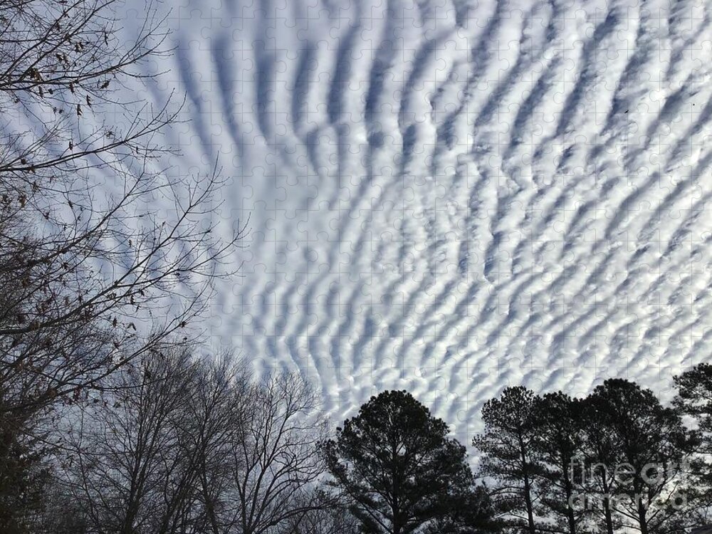 Clouds Jigsaw Puzzle featuring the photograph Rippling Clouds One by Catherine Wilson