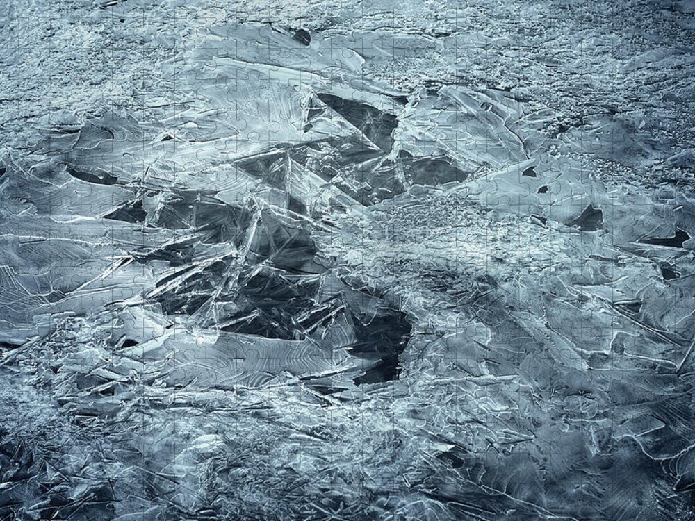 River Jigsaw Puzzle featuring the photograph River Ice II by Scott Norris