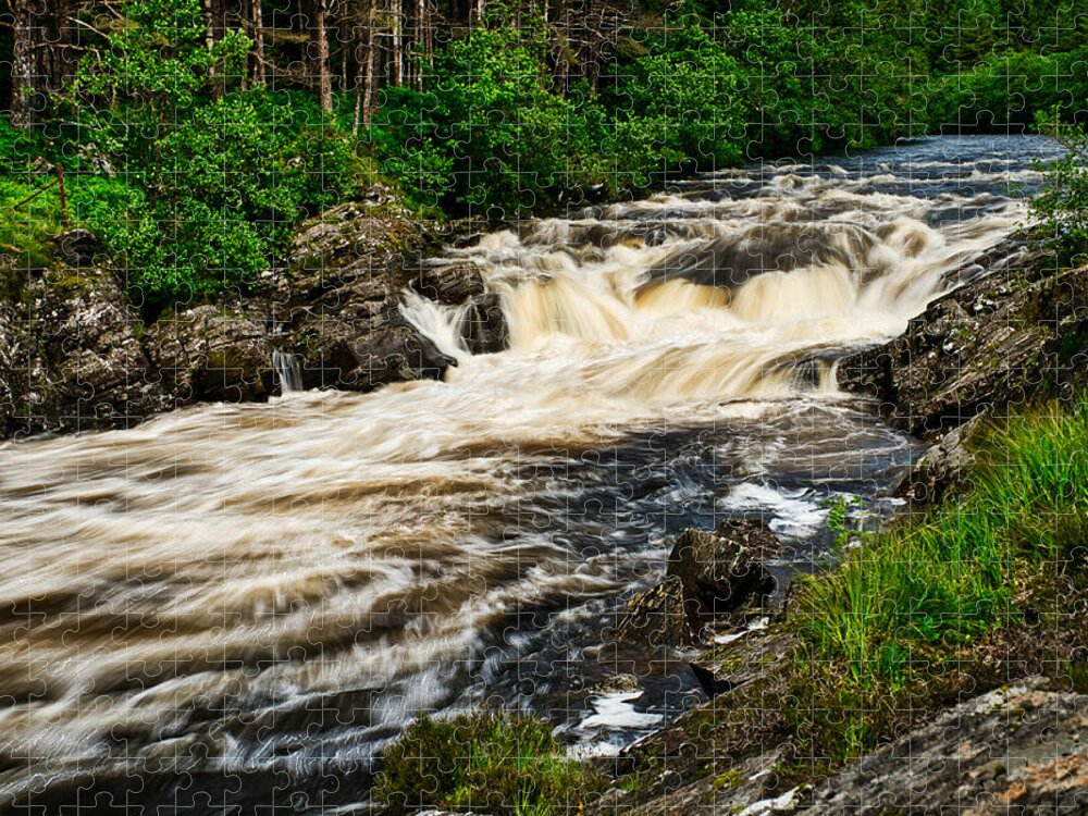 Scotland Jigsaw Puzzle featuring the photograph River Orchy Rapids #2 - Scotland by Stuart Litoff