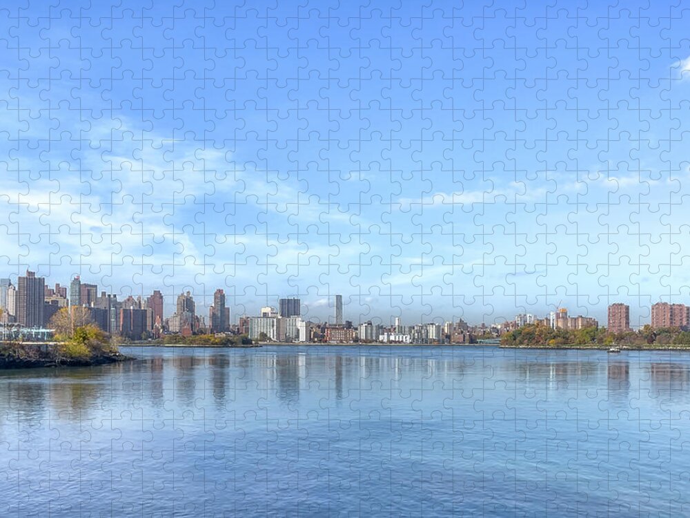 East River Jigsaw Puzzle featuring the photograph River Reflections by Cate Franklyn