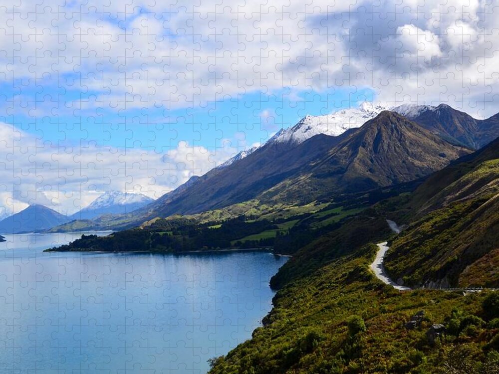New Zealand Jigsaw Puzzle featuring the photograph Road to Glenorchy by Lynn Hunt