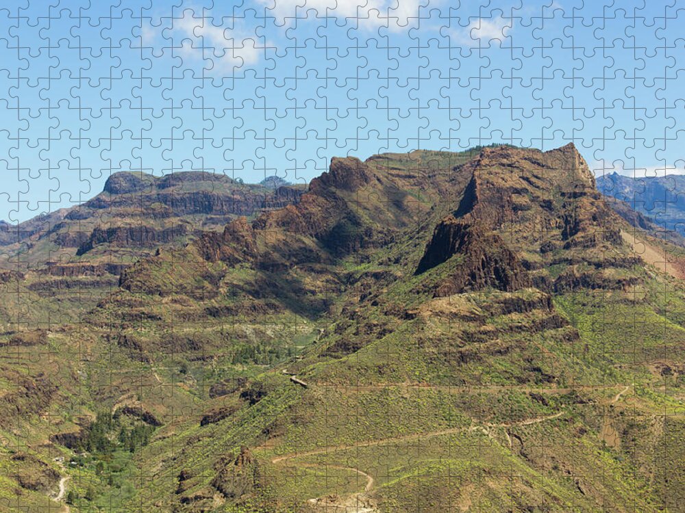 Degollada De Las Yeguas Jigsaw Puzzle featuring the photograph Road to Top by Josu Ozkaritz