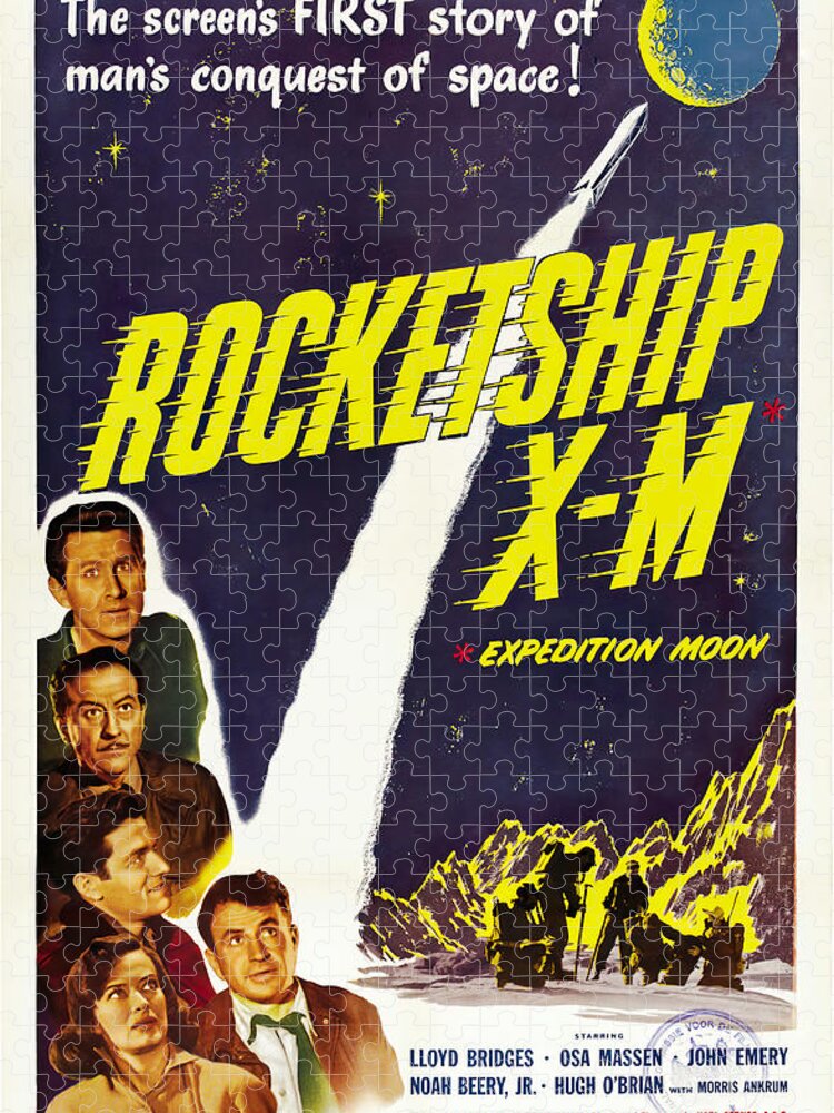 Rocketship Jigsaw Puzzle featuring the mixed media ''Rocketship X-M'', 1950 by Movie World Posters