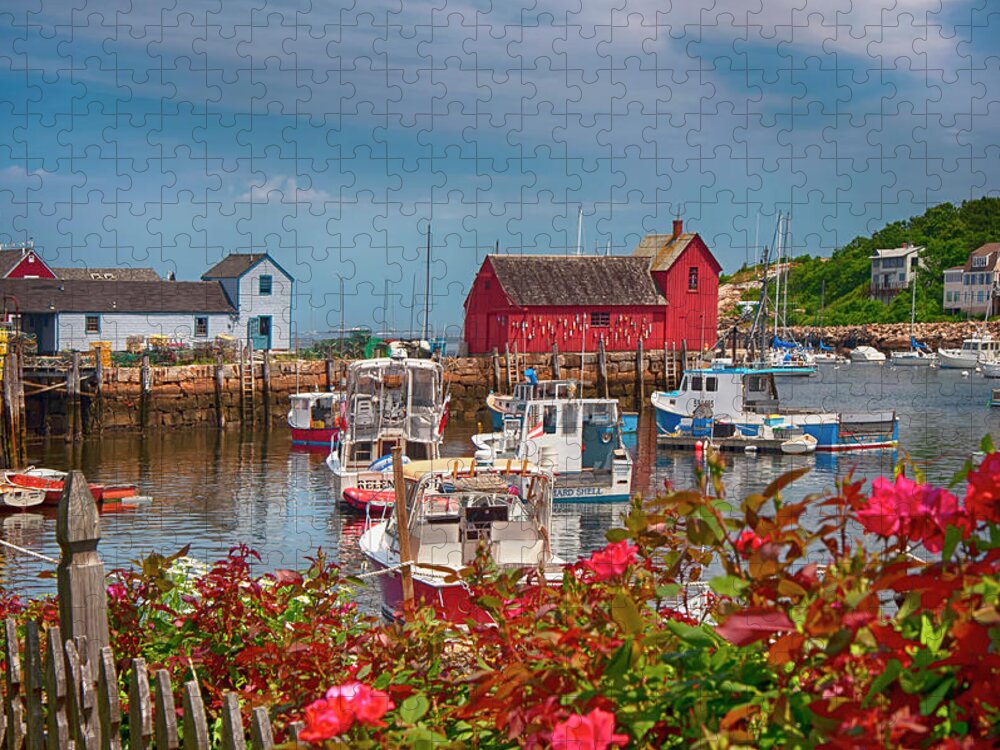 Rockport Jigsaw Puzzle featuring the photograph Rockport, MA. Fishing Harbor by Joann Vitali