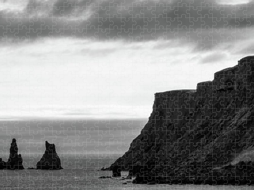 Iceland Jigsaw Puzzle featuring the photograph Rocks in the ocean, Iceland by Delphimages Photo Creations