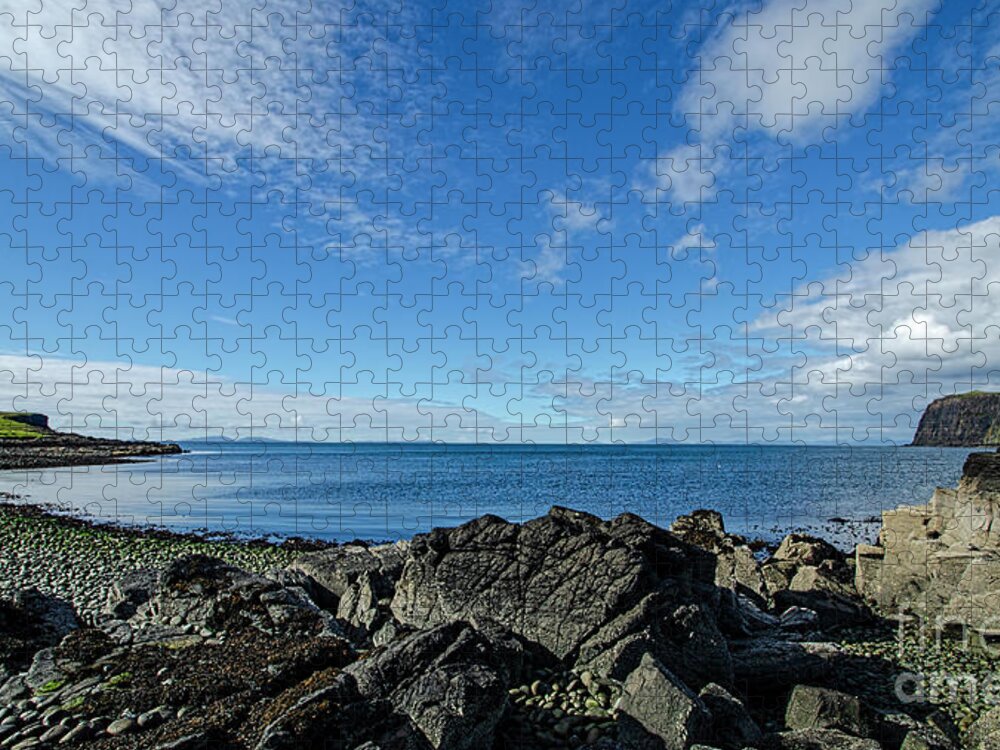 Milovaig Jigsaw Puzzle featuring the photograph Rocky Beach at Milovaig by Chris Thaxter
