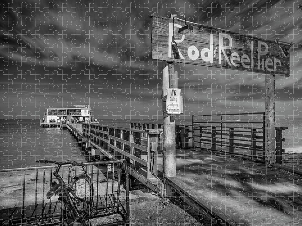 Anna Maria Island Jigsaw Puzzle featuring the photograph Rod and Reel Pier by ARTtography by David Bruce Kawchak