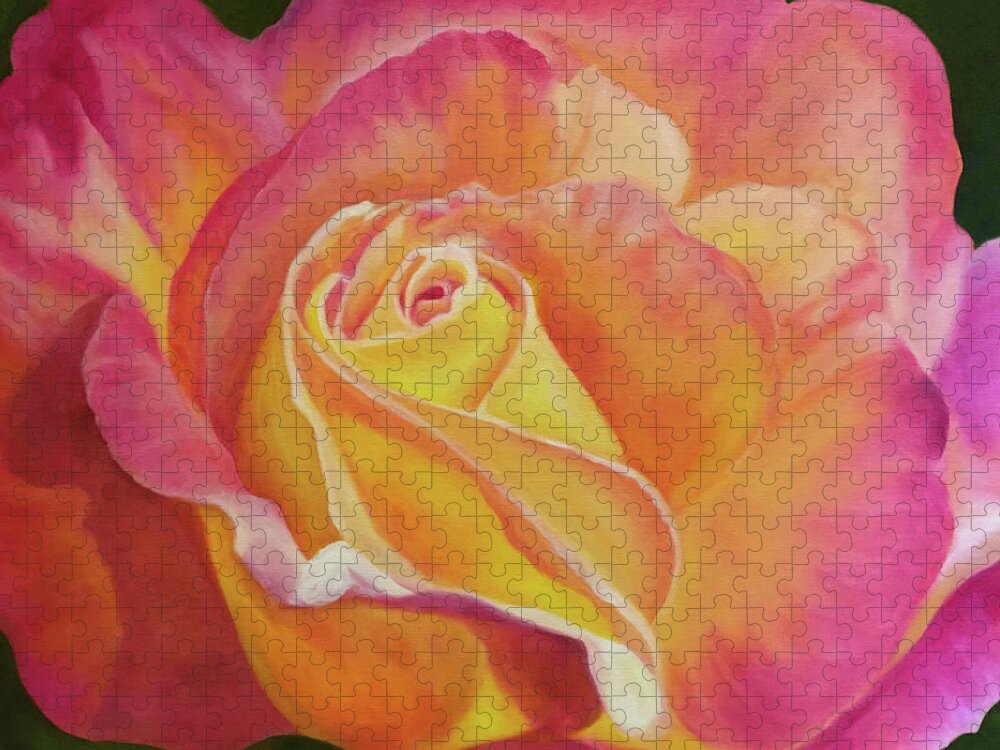 Rose Jigsaw Puzzle featuring the painting Rose by Tammy Pool