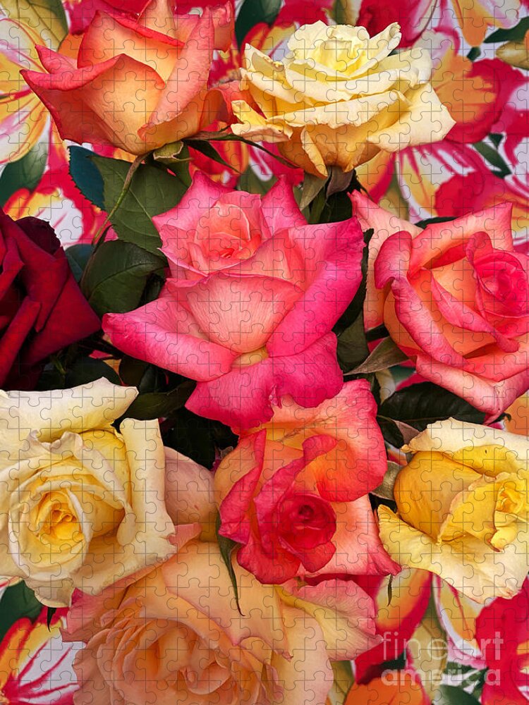 Flower Jigsaw Puzzle featuring the photograph Roses, Roses by Jeanette French
