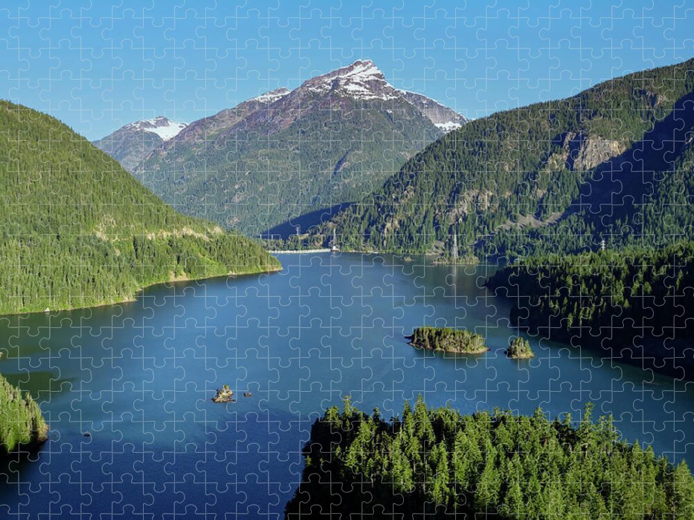 Ross Lake North Cascades Jigsaw Puzzle featuring the photograph Ross Lake North Cascades by Dan Sproul