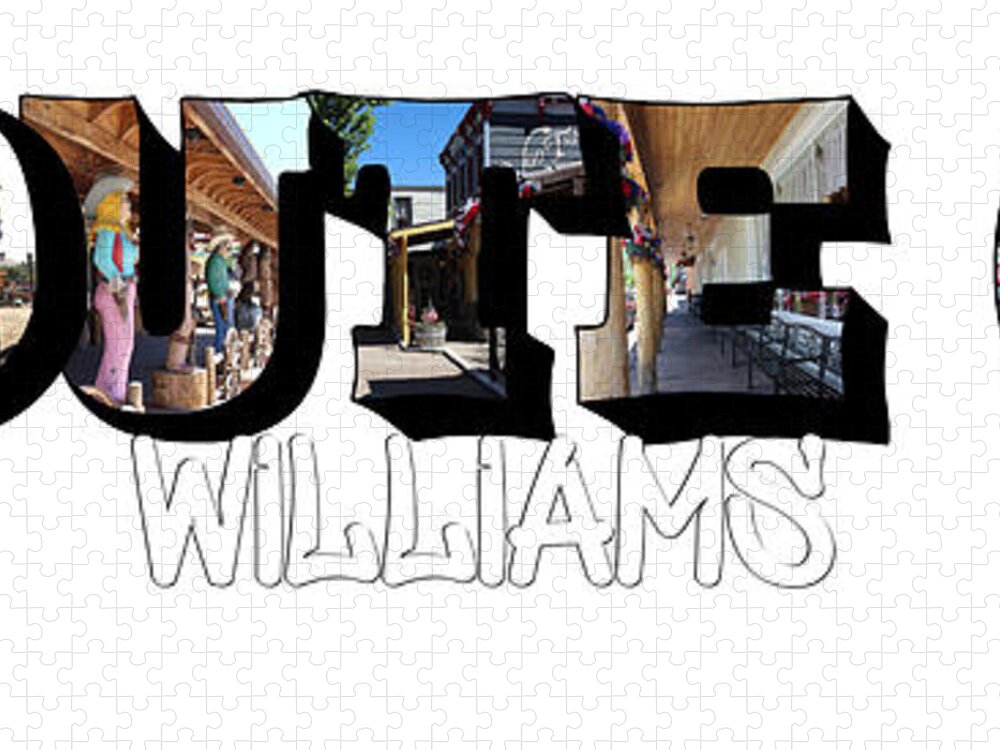 Route 66 Jigsaw Puzzle featuring the photograph Route 66 Williams Big Letter by Colleen Cornelius