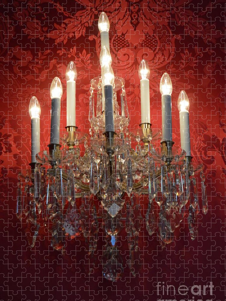 Chandelier Jigsaw Puzzle featuring the photograph Royal Chandelier by Thomas Schroeder