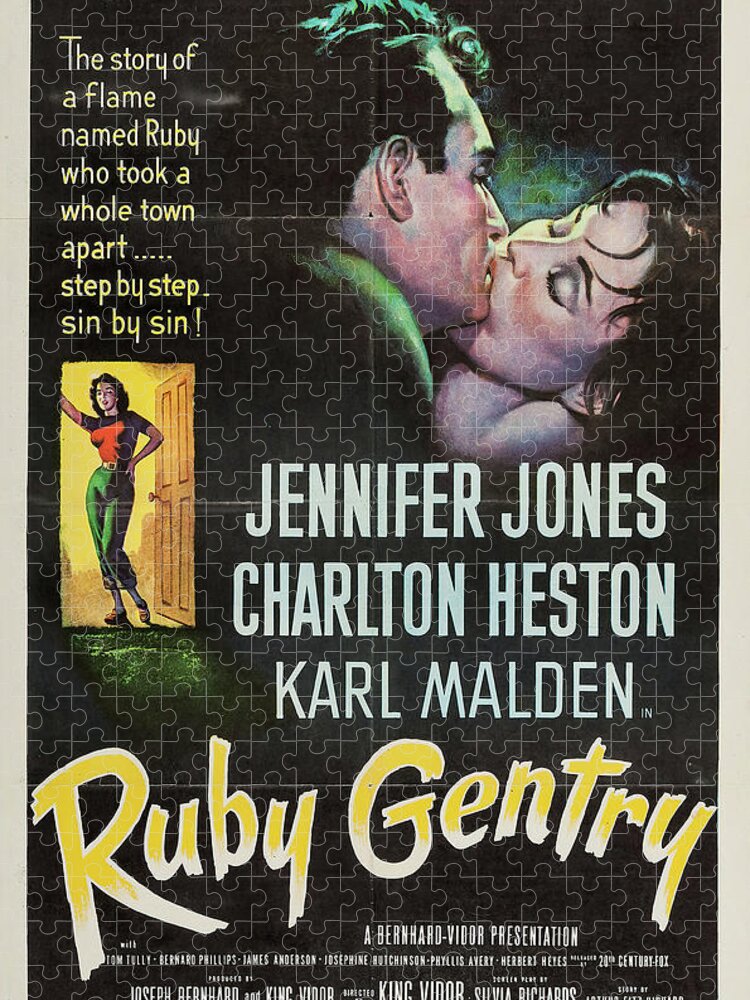 Ruby Jigsaw Puzzle featuring the mixed media ''Ruby Gentry'', 1952 by Movie World Posters