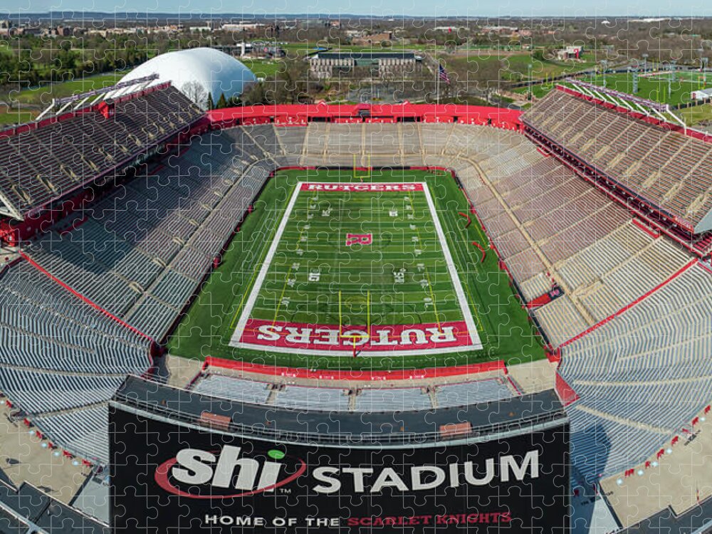 Rutgers Jigsaw Puzzle featuring the photograph Rutgers NJ Football Stadium III by Susan Candelario