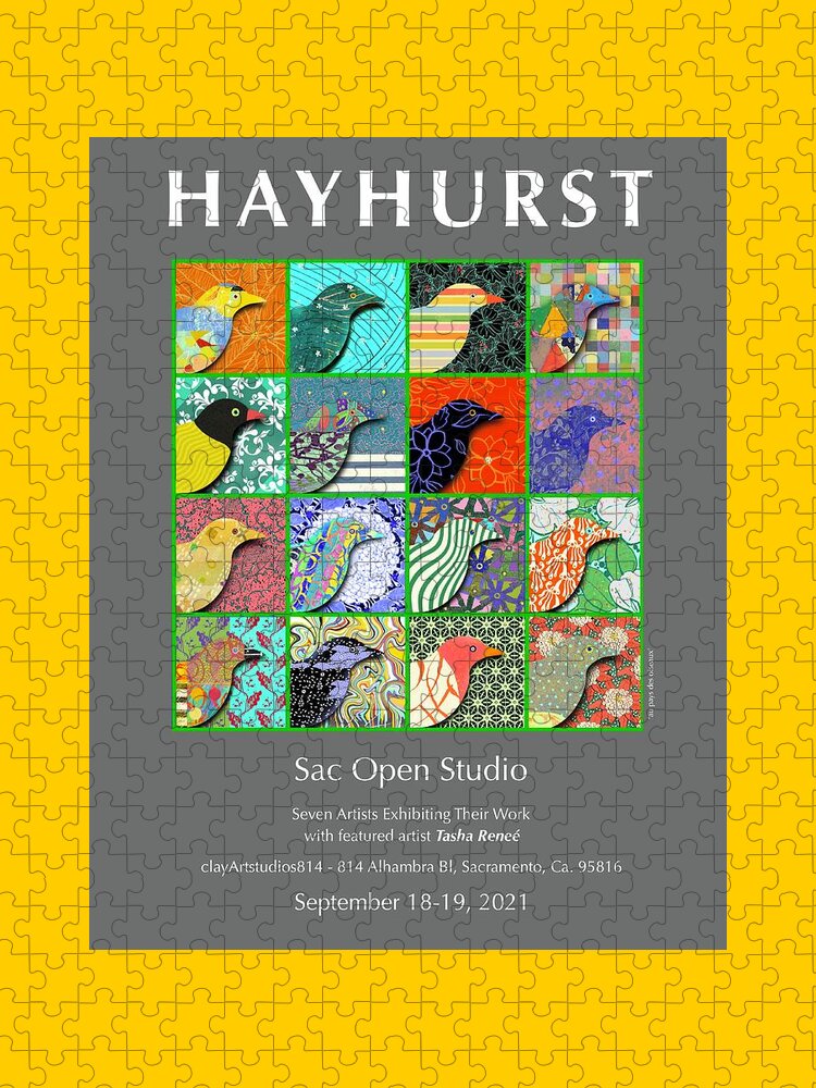 Poster Jigsaw Puzzle featuring the digital art Sac Open Studio by Steve Hayhurst
