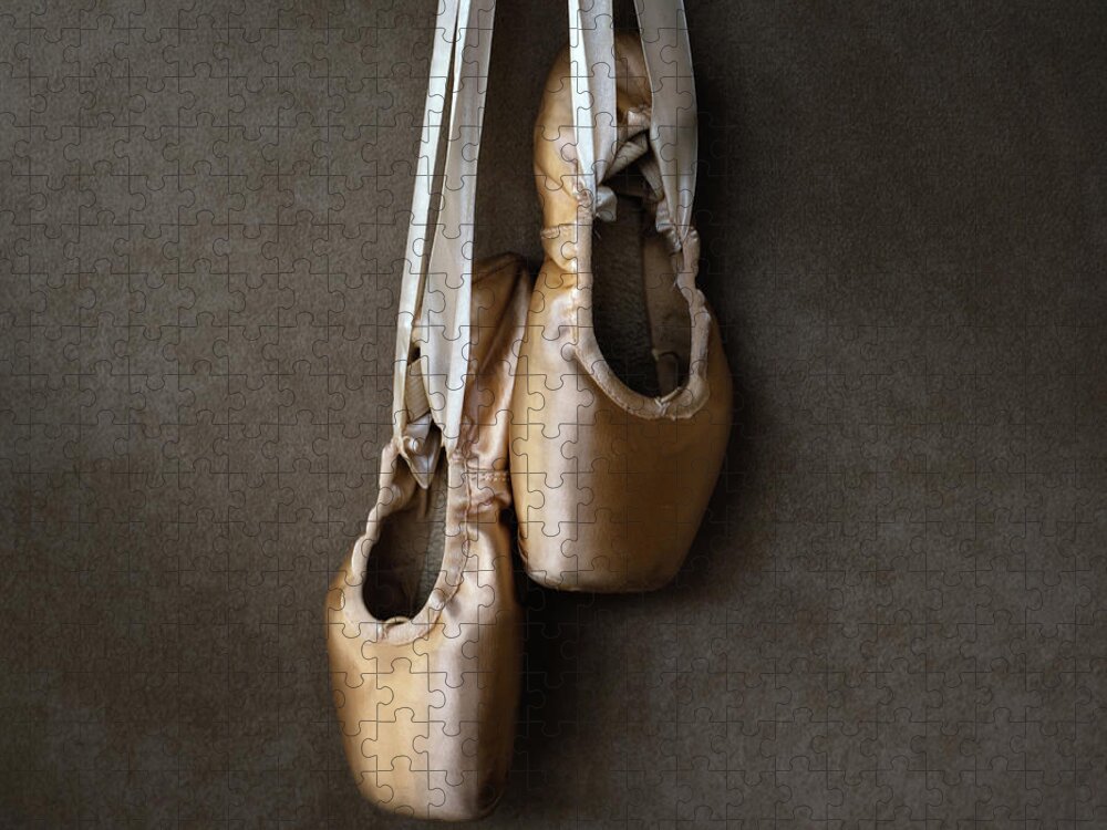 Dance Jigsaw Puzzle featuring the photograph Sacred pointe shoes by Laura Fasulo