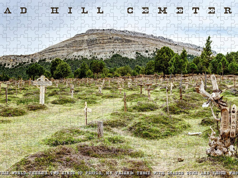 Sad Hill Cemetery Jigsaw Puzzle featuring the photograph Sad Hill Cemetery Panorama by Weston Westmoreland