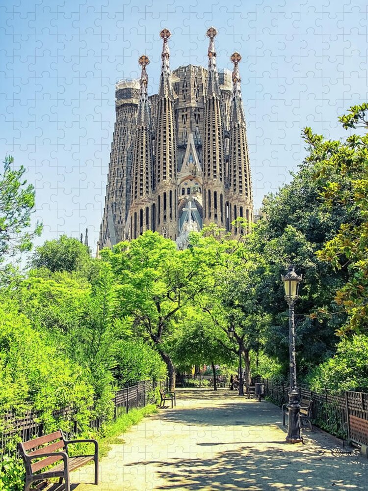 Architect Jigsaw Puzzle featuring the photograph Sagrada Familia by Manjik Pictures
