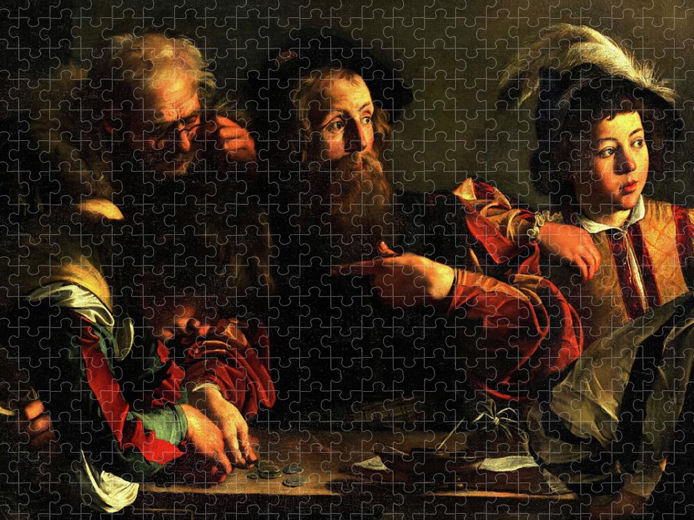 Michelangelo Merisi Da Caravaggio Jigsaw Puzzle featuring the painting Saint Matthew by Caravaggio