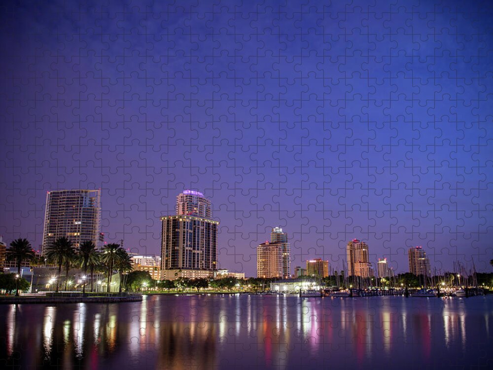 Saint Petersburg Jigsaw Puzzle featuring the photograph Saint Petersburg Skyline Sunrise by Joe Leone