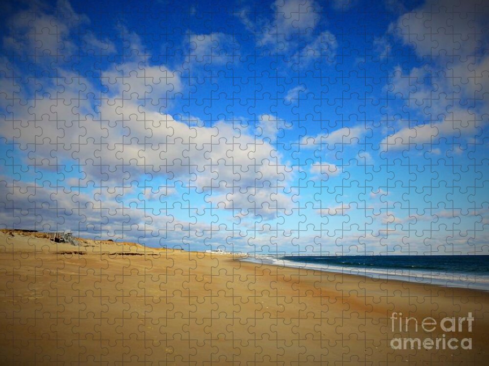 Salisbury Beach Jigsaw Puzzle featuring the photograph Salisbury Beach in December by Eunice Miller