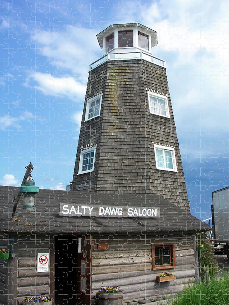 Saloon Jigsaw Puzzle featuring the photograph Salty Dawg Saloon, Homer, Alaska by Jerry Griffin