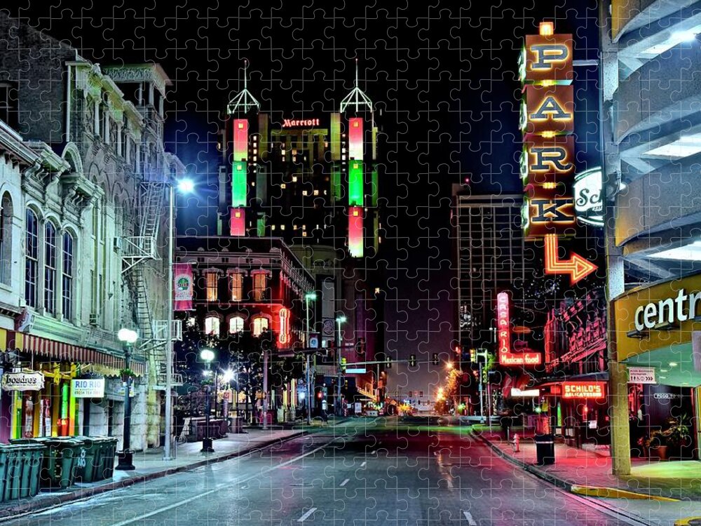 San Jigsaw Puzzle featuring the photograph San Antonio Texas by Frozen in Time Fine Art Photography