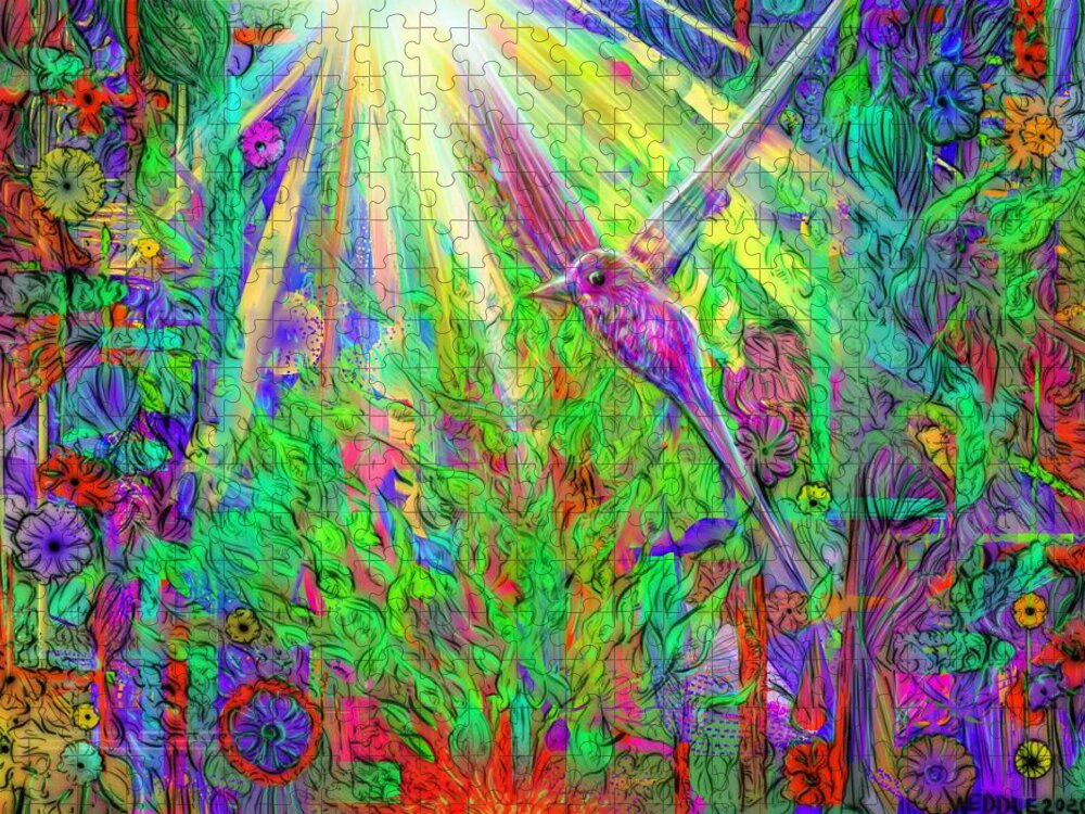 Sanctuary Jigsaw Puzzle featuring the digital art Sanctuary by Angela Weddle
