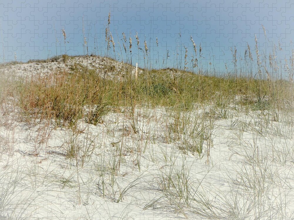 Sand Jigsaw Puzzle featuring the photograph Sand and Sea Oats by Judy Hall-Folde