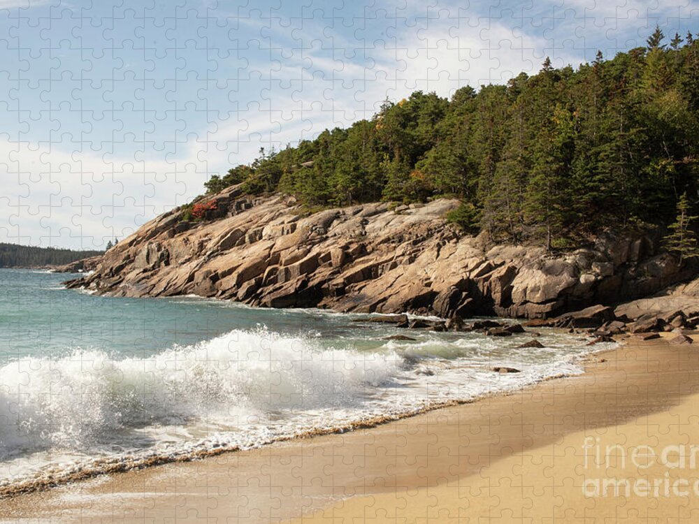 Sand Beach Jigsaw Puzzle featuring the photograph Sand Beach by Grace Grogan
