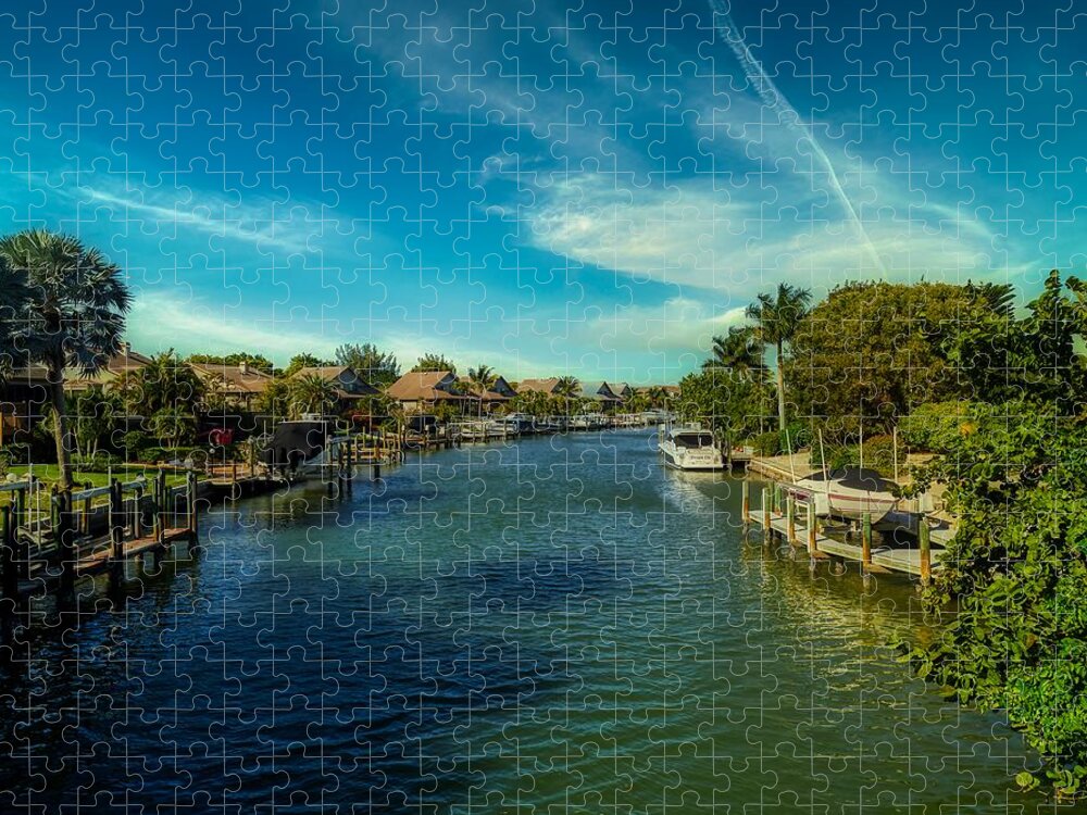 Sanibel Island Jigsaw Puzzle featuring the photograph Sanibel Island Canal by Mountain Dreams