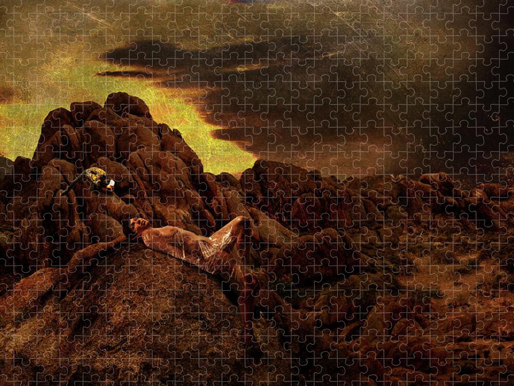 Nude Jigsaw Puzzle featuring the photograph Sarah in the Desert by Mark Gomez