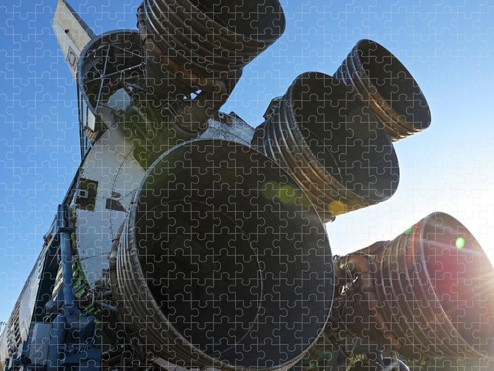 Saturn Jigsaw Puzzle featuring the photograph Saturn V Rocket Display by Sean Hannon