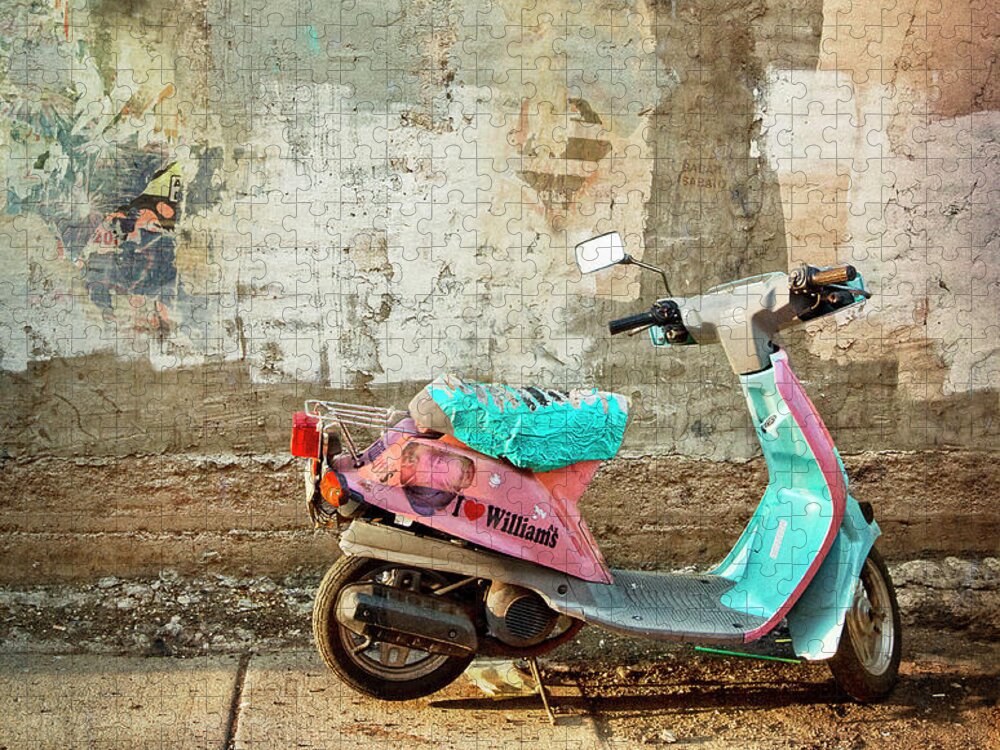2 Wheels Jigsaw Puzzle featuring the photograph Scootin' by Carmen Kern