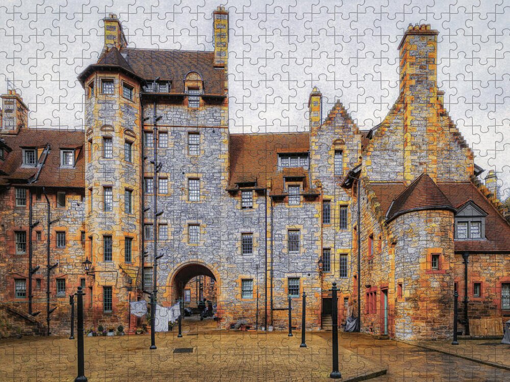 Scratched Jigsaw Puzzle featuring the photograph Scratched Court by Micah Offman