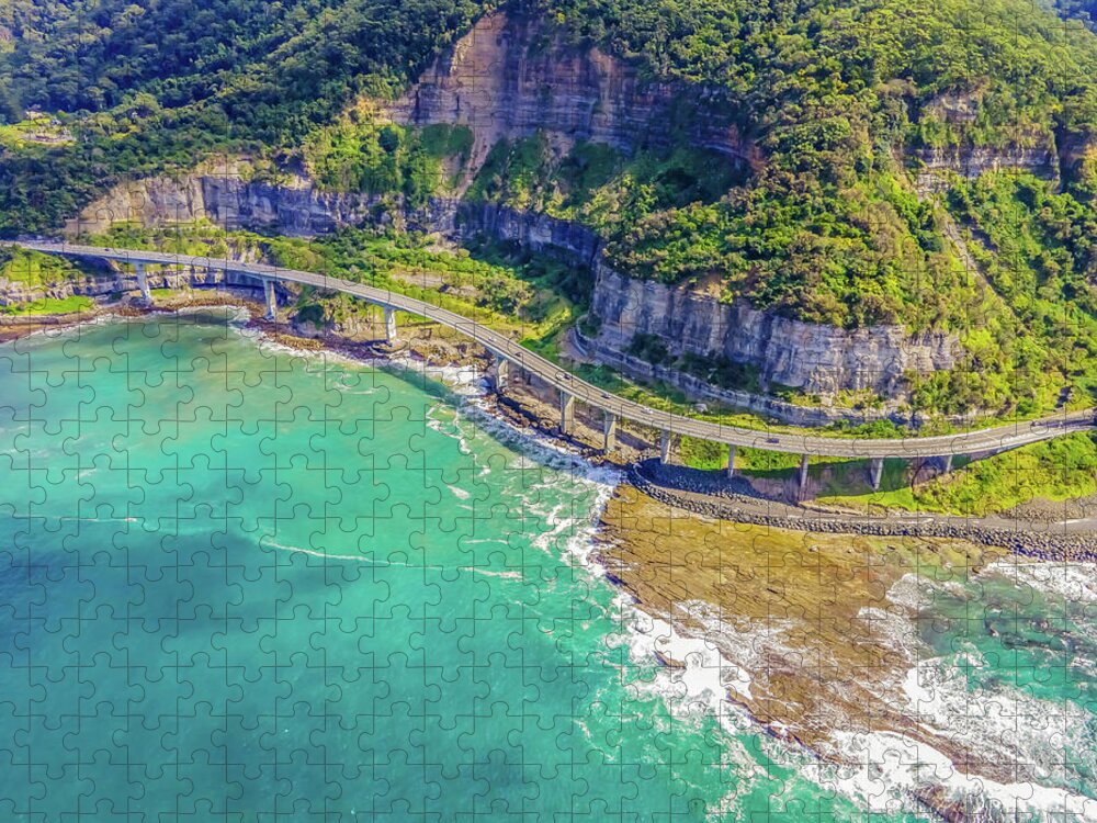Bridge Jigsaw Puzzle featuring the photograph Sea Cliff Bridge No 8 by Andre Petrov