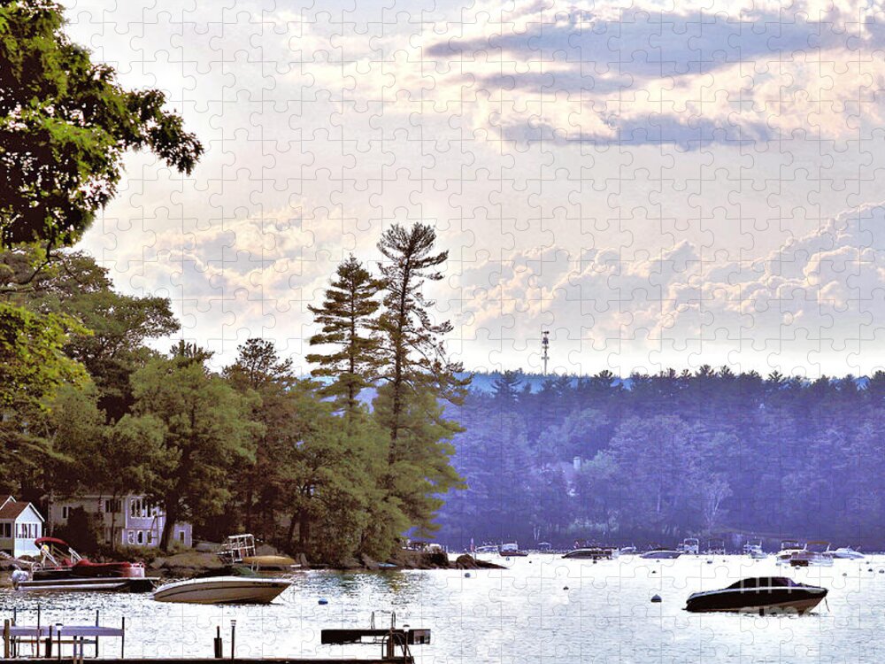 Lake Sebago Jigsaw Puzzle featuring the photograph Sebago Along The Lake by Diann Fisher
