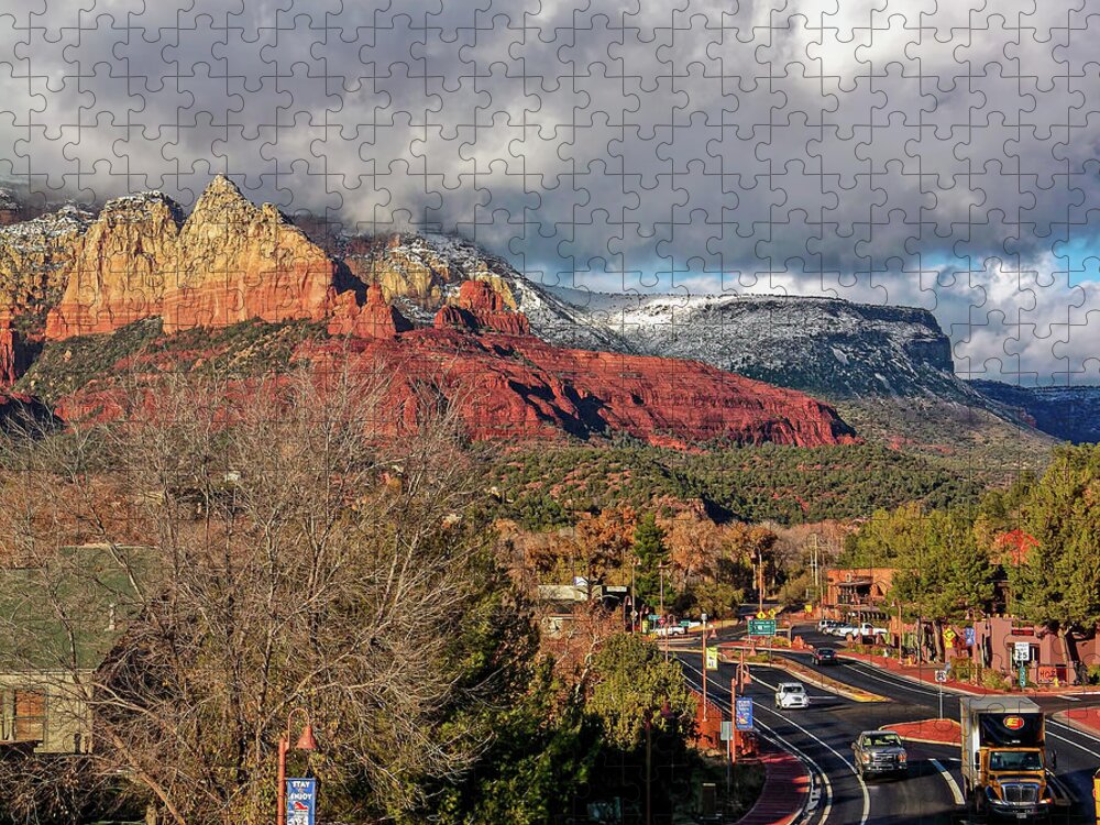 Sedona Jigsaw Puzzle featuring the photograph Sedona in Winter by Al Judge
